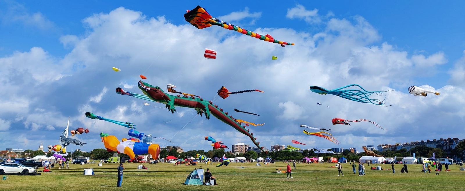 Photograph of Portsmouth International Kite Festival on Southsea Common